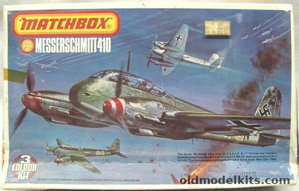 Matchbox 1/72 Messerschmitt Me-410  Hornet  - 11/ZG.26 'Hortst Wessel' May 1944 / 1 Staffel 'Edelweiss' Kampfgeshwader 51 Beauvais France February 1944, PK-113 plastic model kit